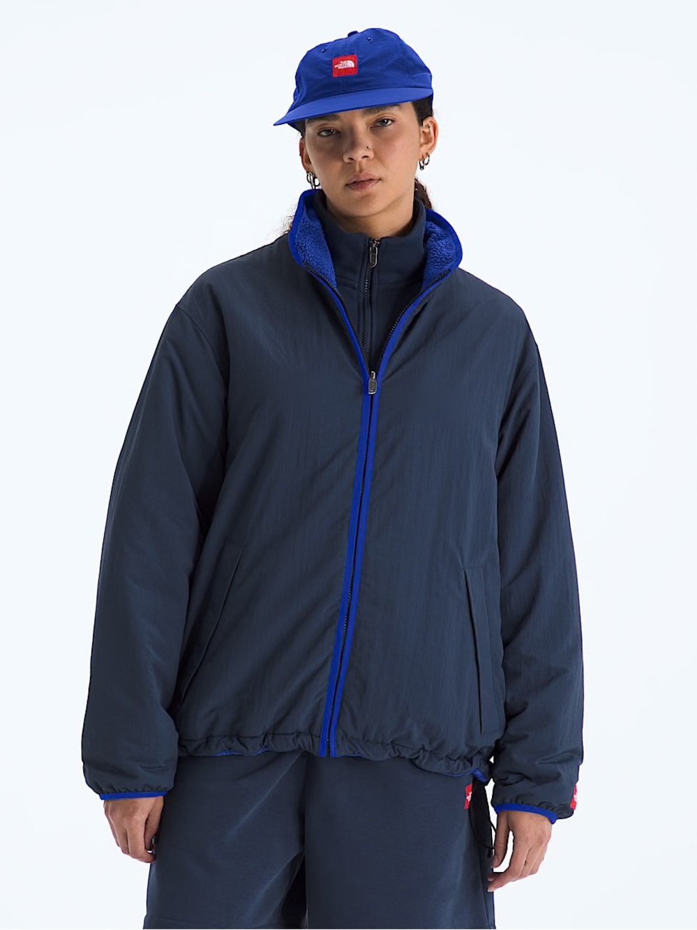 NWOT The North Face TNF Red Box Reversible Fleece Jacket